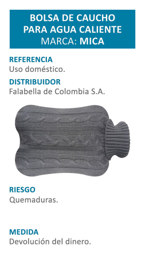 Bolsa de caucho para agua caliente