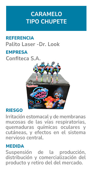 Caramelo tipo chupete Dr. Look Palito Laser